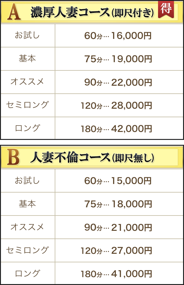 料金表
