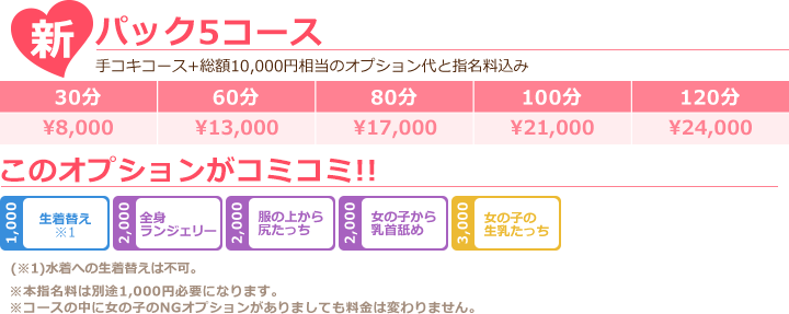 新パック5コース